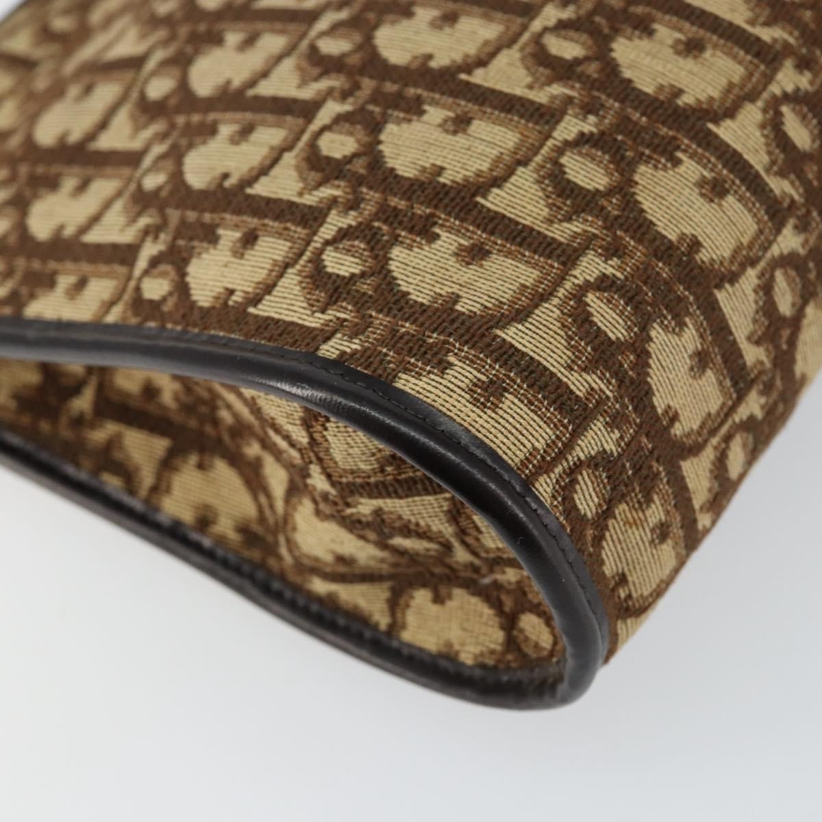 Christian Dior Vintage Trotter Shoulder Bag Canvas, BROWN, CANVAS, Shoulder bag