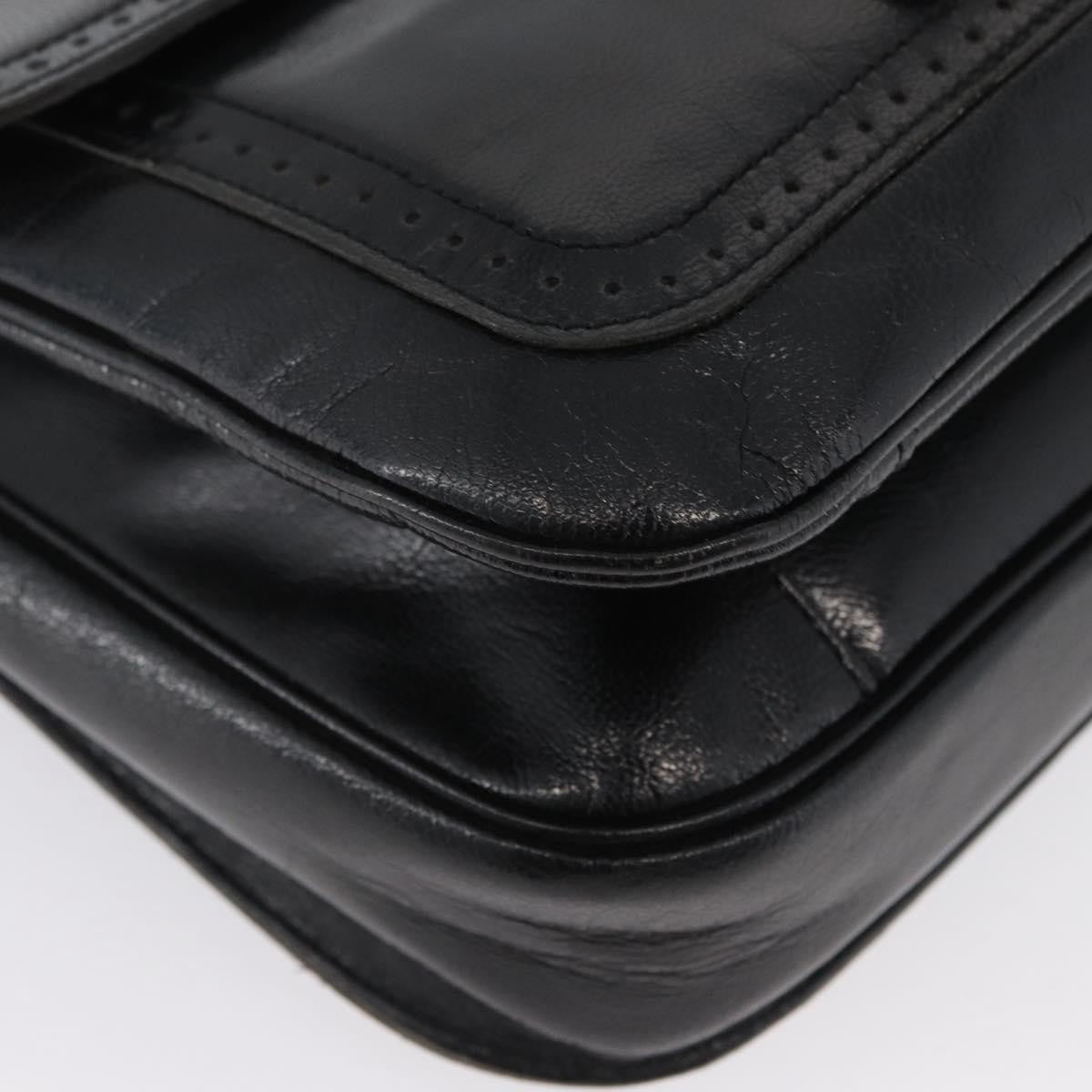 Saint Laurent Vintage Shoulder Bag Leather, BLACK, LEATHER, Shoulder bag