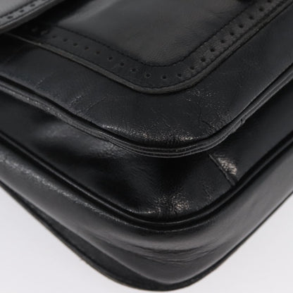 Saint Laurent Vintage Shoulder Bag Leather, BLACK, LEATHER, Shoulder bag