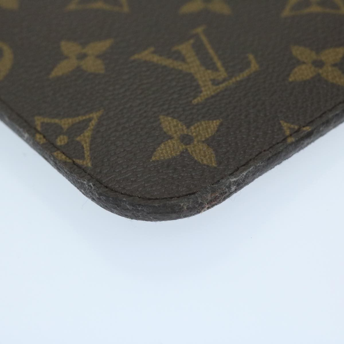 Louis Vuitton Neverfull Pochette Monogram Canvas, BROWN, CANVAS, Tote bag