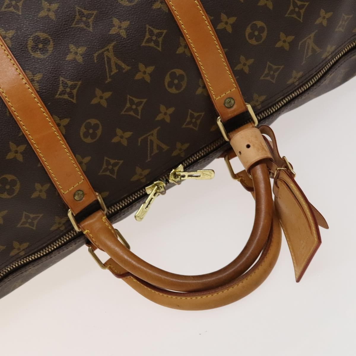 Louis Vuitton Keepall Bag Monogram Canvas, BROWN, CANVAS, Travel bag