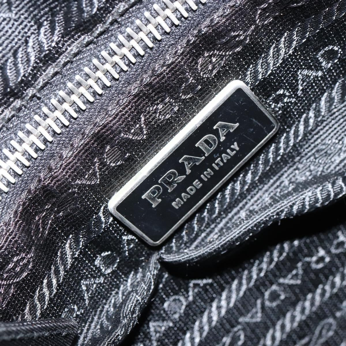Prada Front Pocket Zip Messenger Bag Tessuto with Saffiano Leather, Black, Nylon, Shoulder Bag