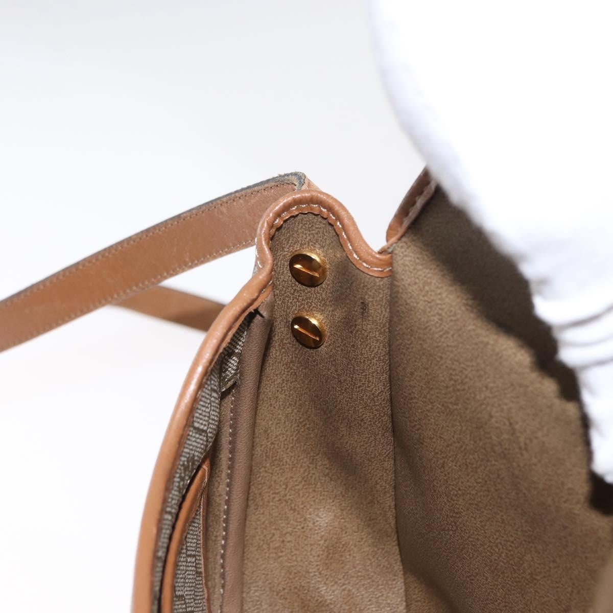 Christian Dior Vintage Honeycomb Shoulder Bag Canvas and Leather, BEIGE, CANVAS, Shoulder bag