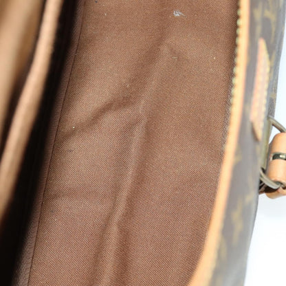 Louis Vuitton Saumur Handbag Monogram Canvas, BROWN, CANVAS, Shoulder bag