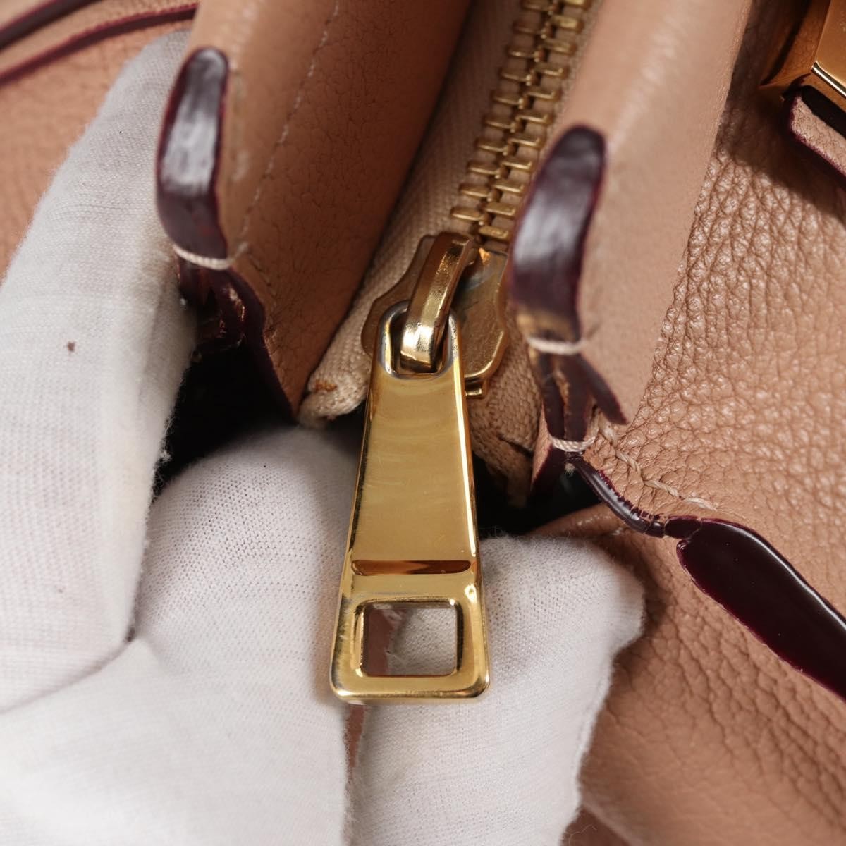 Chloe Everston Satchel Leather, BEIGE, LEATHER, Handbag