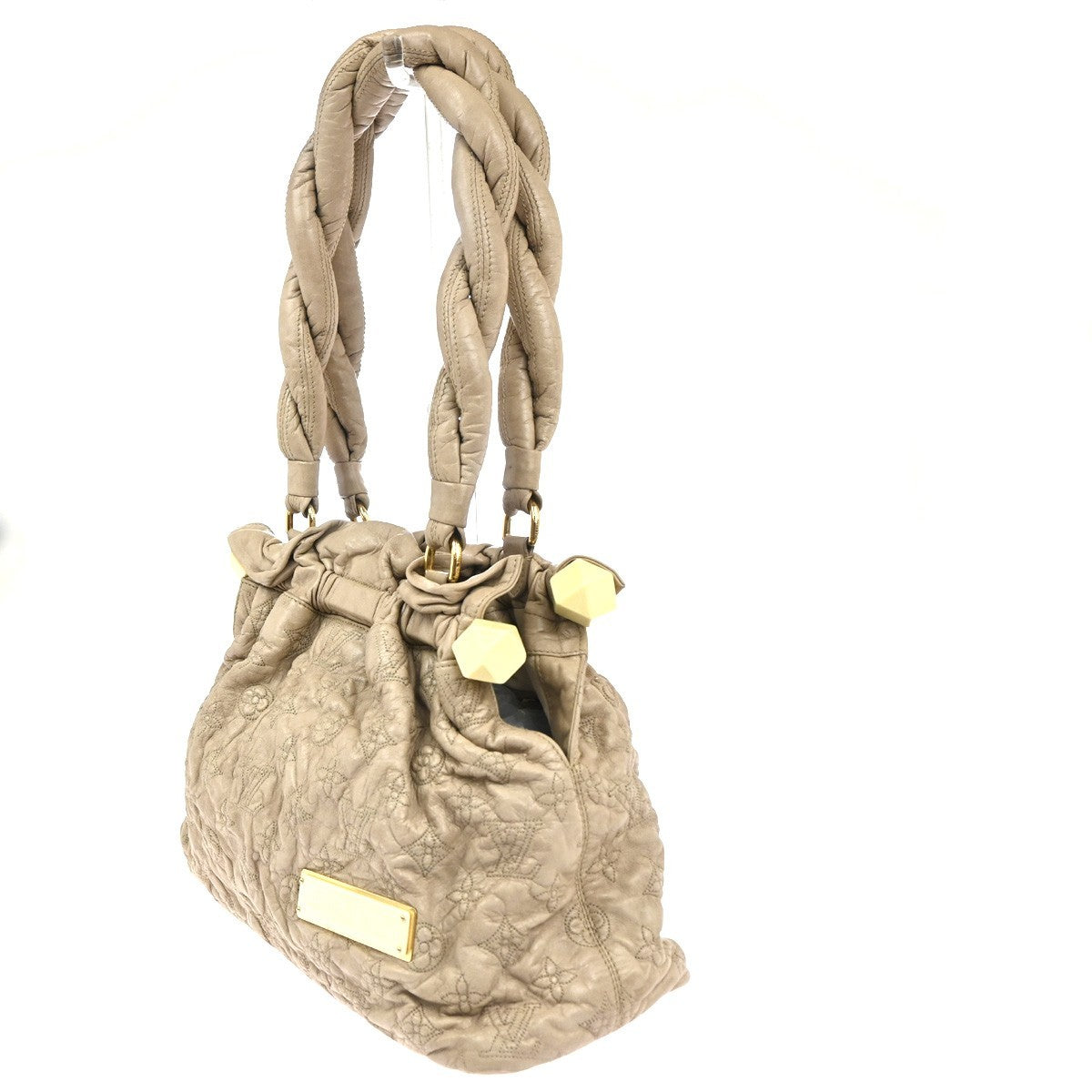 Louis Vuitton Olympe Stratus Handbag Limited Edition Monogram Lambskin, BEIGE, LEATHER, Shoulder bag