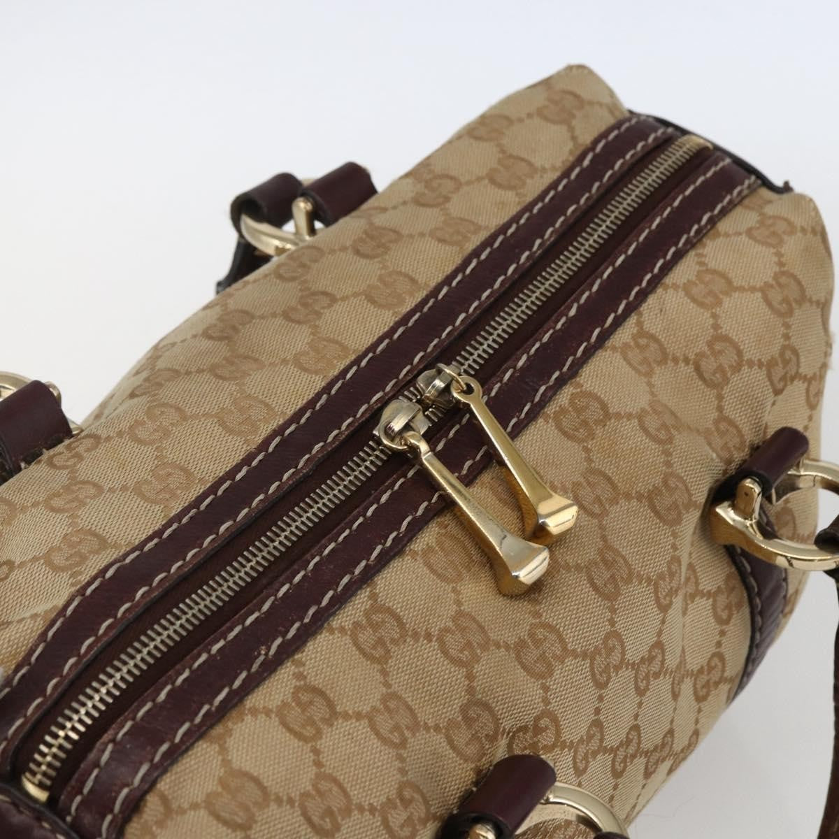 Gucci Vintage Handbag GG Canvas, BEIGE, CANVAS, Handbag