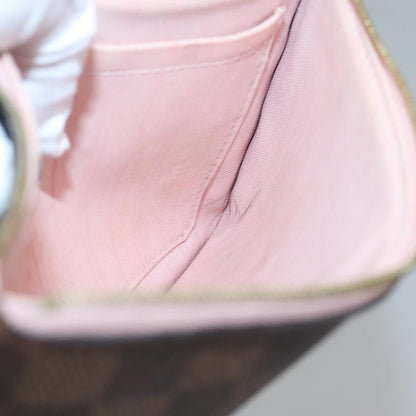 Louis Vuitton Neverfull Pochette Damier, BROWN, CANVAS, Tote bag