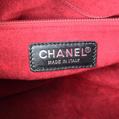 Chanel Chocolate Bar CC Zip Tote Quilted Patent, BLACK, PATENT_LEATHER, Shoulder bag