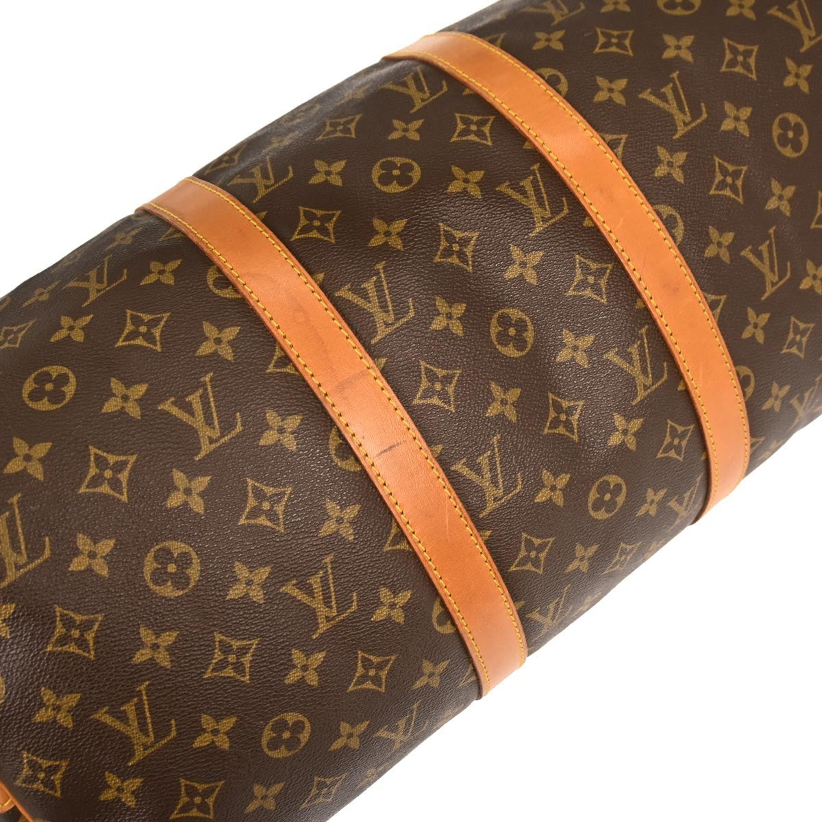Louis Vuitton Keepall Bandouliere Bag Monogram Canvas, BROWN, CANVAS, Travel bag