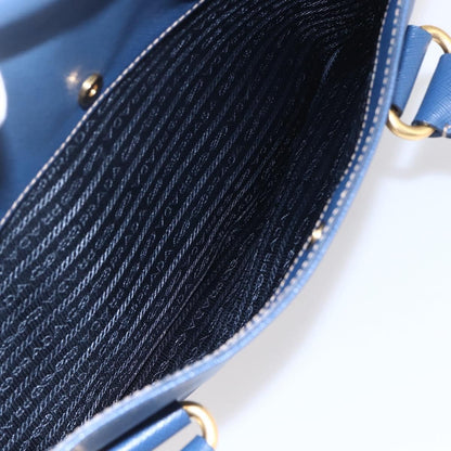 Prada Vintage Handbag Leather, BLUE, LEATHER, Handbag