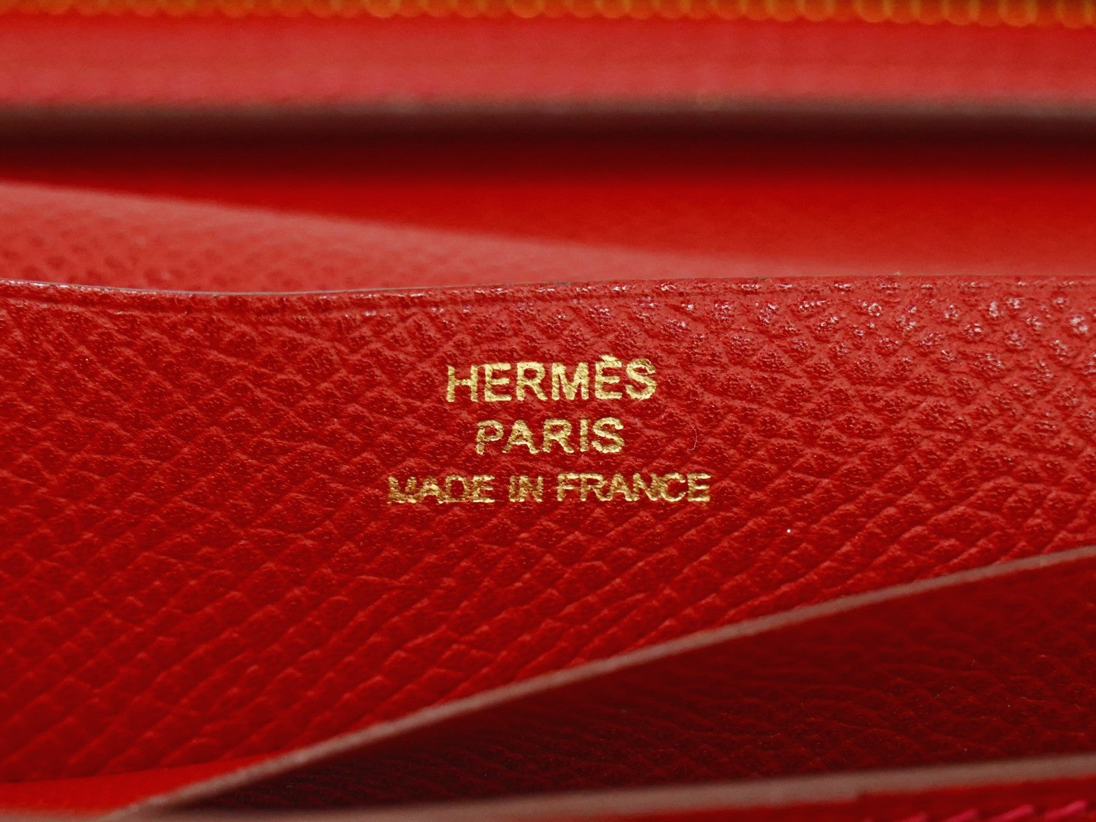 Hermes Bearn Wallet Epsom, RED, LEATHER, Wallets