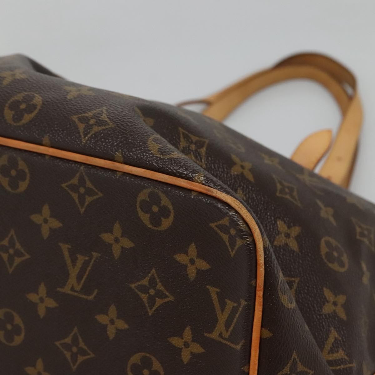 Louis Vuitton Palermo Handbag Monogram Canvas, BROWN, CANVAS, Tote bag
