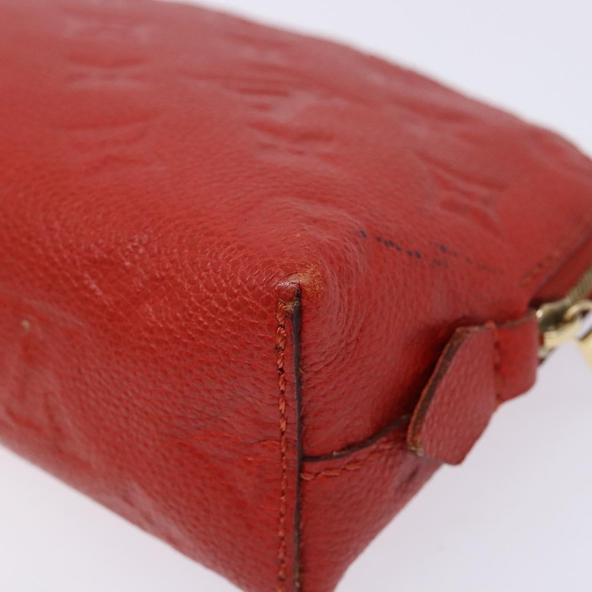 Louis Vuitton Cosmetic Pouch Monogram Empreinte Leather, RED, LEATHER, Toiletry Case