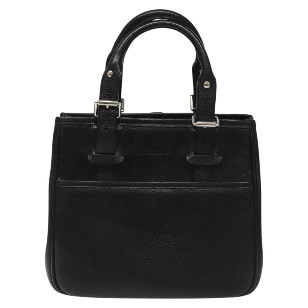 Burberry Vintage Handbag Leather, BLACK, LEATHER, Handbag