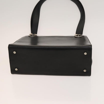 Salvatore Ferragamo Gancini Shoulder Bag Leather, BLACK, LEATHER, Shoulder bag