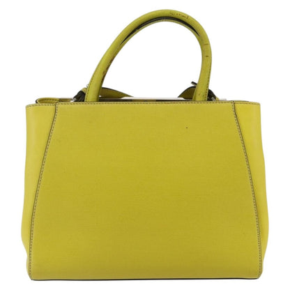 Fendi 2Jours Bag Leather, YELLOW, LEATHER, Handbag