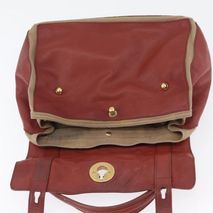 Saint Laurent Muse Two Bag Leather, Red, Leather, Handbag