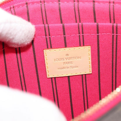 Louis Vuitton Neverfull Pochette Monogram Canvas, BROWN, CANVAS, Clutche & pouche