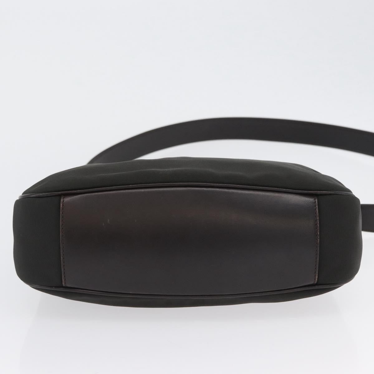 Gucci Vintage Bamboo Handle Bag Nylon, BLACK, NYLON, Handbag