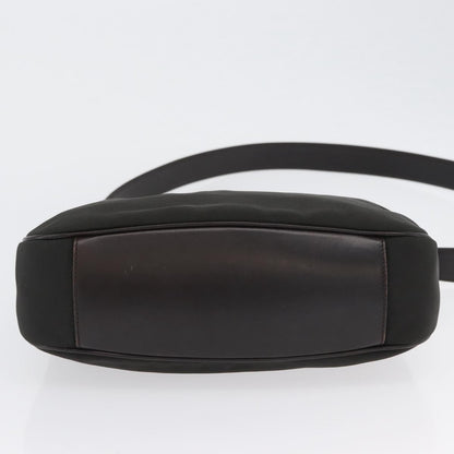 Gucci Vintage Bamboo Handle Bag Nylon, BLACK, NYLON, Handbag