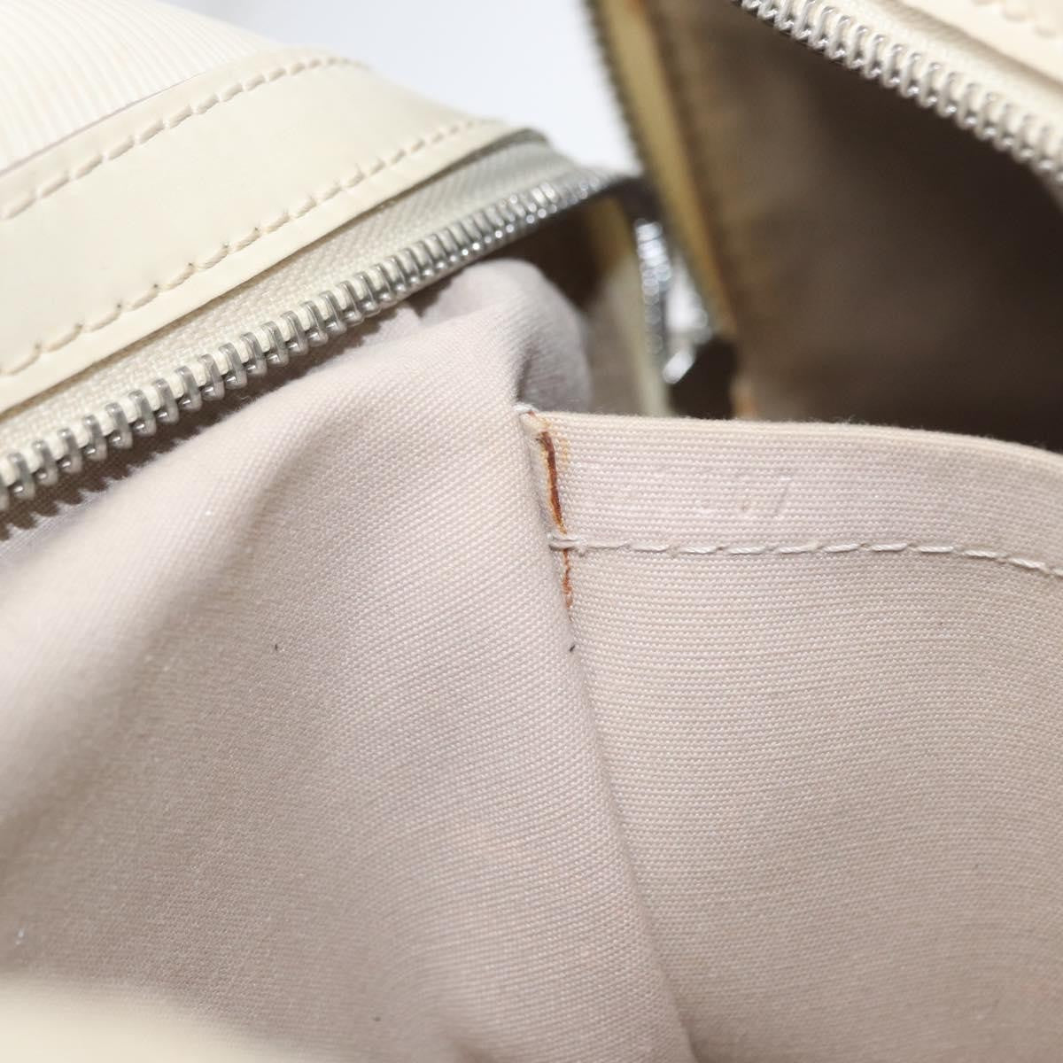 Louis Vuitton Montaigne Bowling Bag Epi Leather, WHITE, LEATHER, Handbag