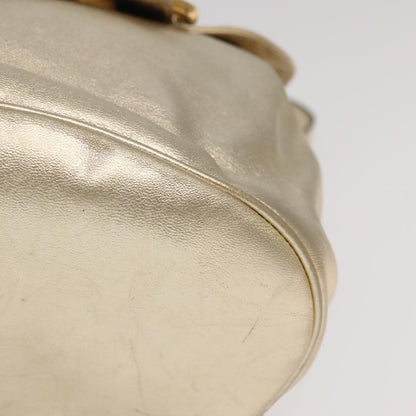 Salvatore Ferragamo Gancini Backpack Leather, GOLD, LEATHER, Backpack