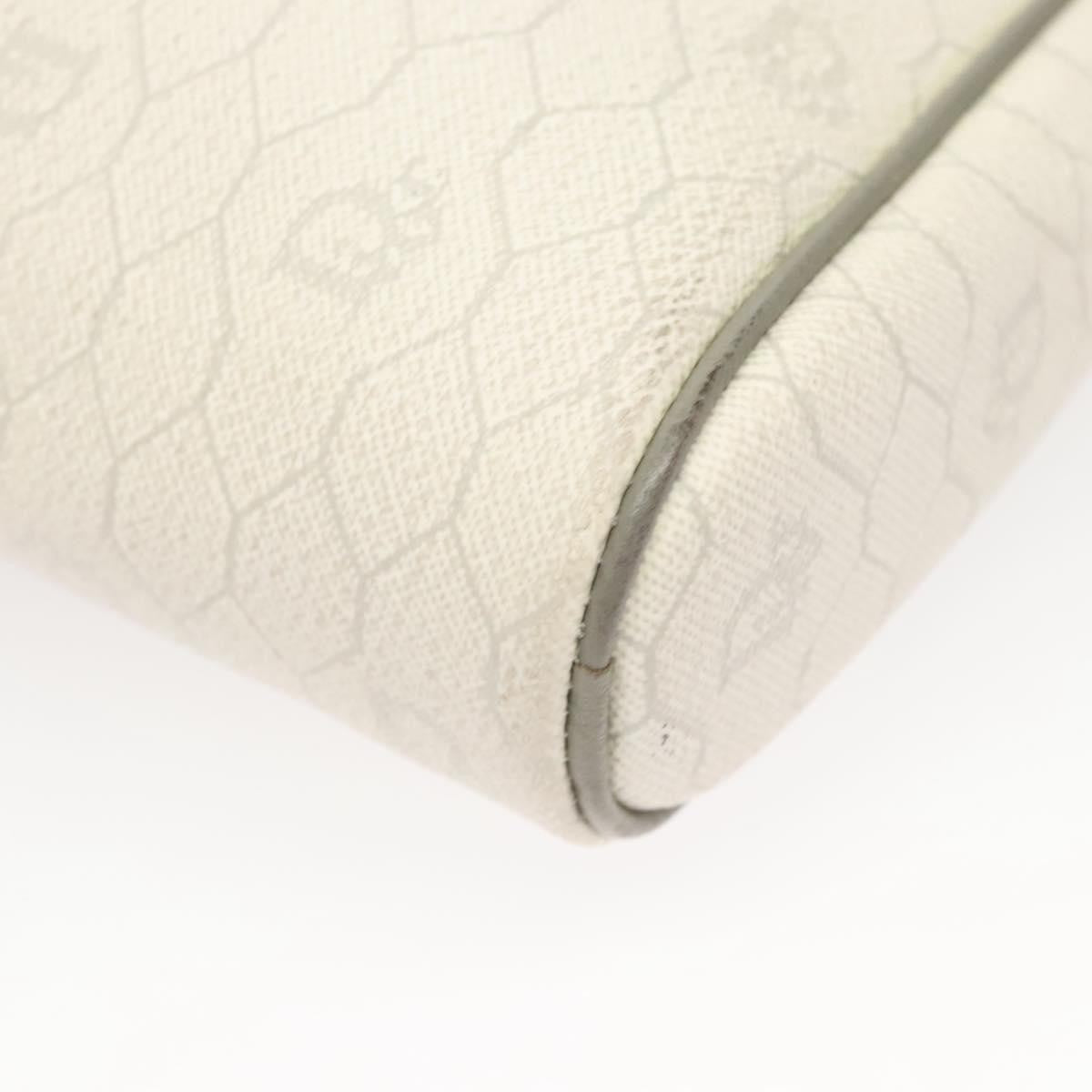 Christian Dior Vintage Honeycomb Shoulder Bag Canvas, WHITE, CANVAS, Shoulder bag