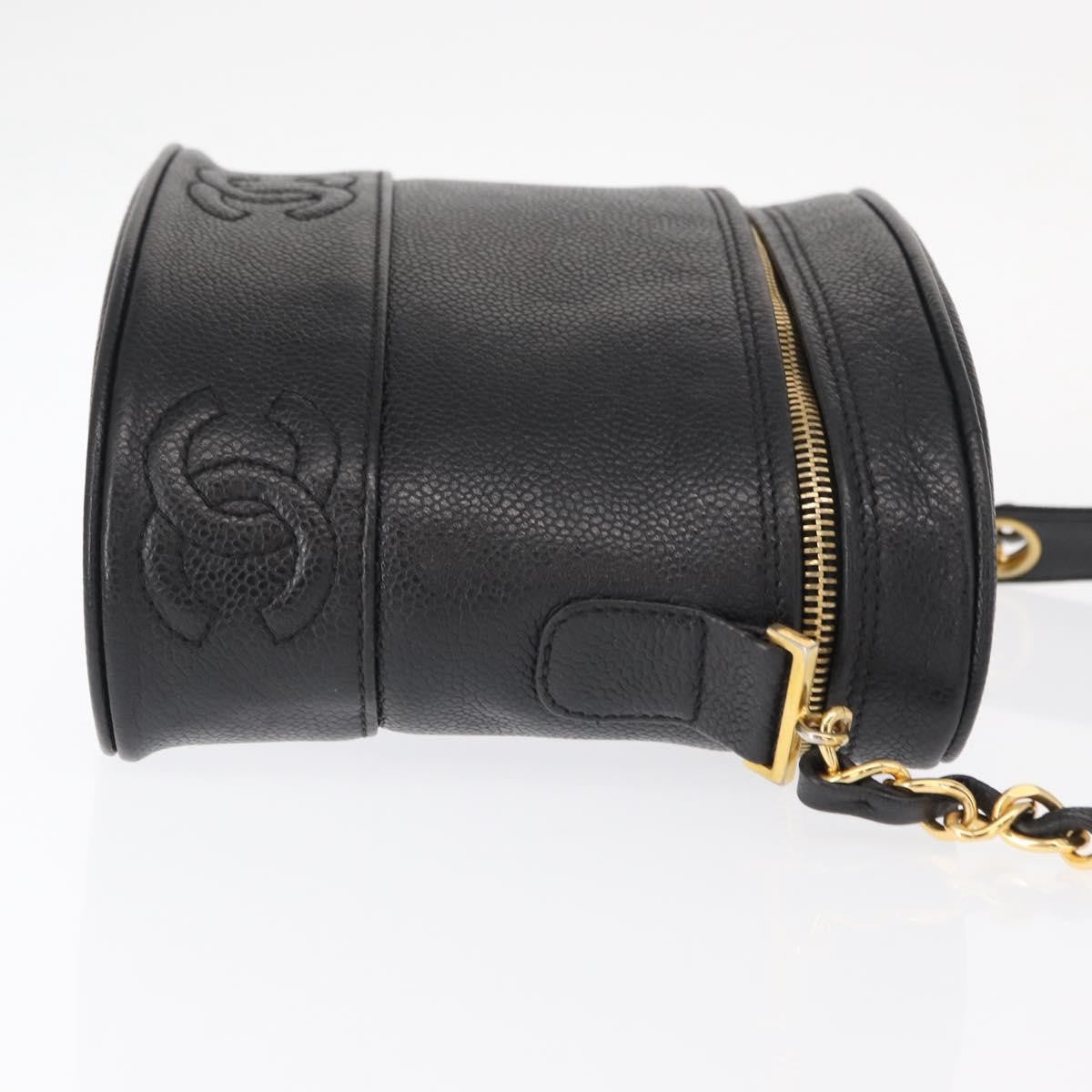 Chanel Vintage CC Shoulder Bag Caviar, BLACK, LEATHER, Shoulder bag