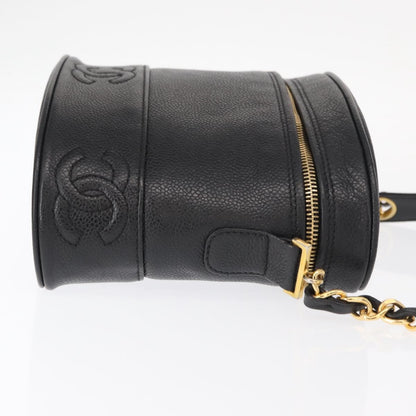 Chanel Vintage CC Shoulder Bag Caviar, BLACK, LEATHER, Shoulder bag