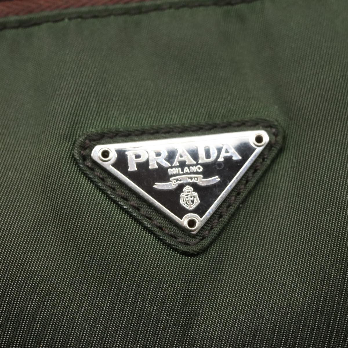 Prada Vintage Zip Handbag Tessuto, GREEN, NYLON, Handbag