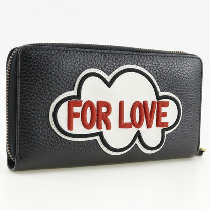 Gucci GG Marmont Zip Around Wallet Leather, BLACK, LEATHER, Wallets