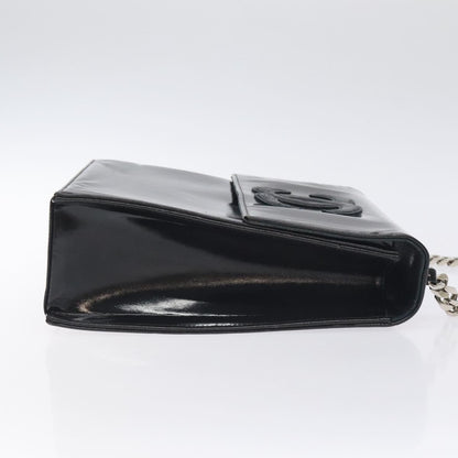 Chanel Vintage CC Box Flap Bag Patent Leather, BLACK, PATENT_LEATHER, Handbag