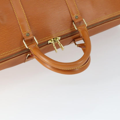 Louis Vuitton Keepall Bag Epi Leather, BROWN, LEATHER, Travel bag