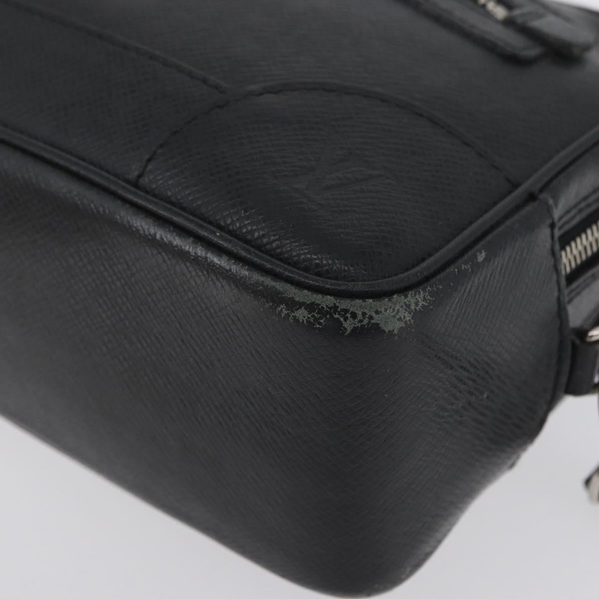 Louis Vuitton Pavel Handbag Taiga Leather, BLACK, LEATHER, Clutche & pouche