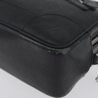 Louis Vuitton Pavel Handbag Taiga Leather, BLACK, LEATHER, Clutche & pouche