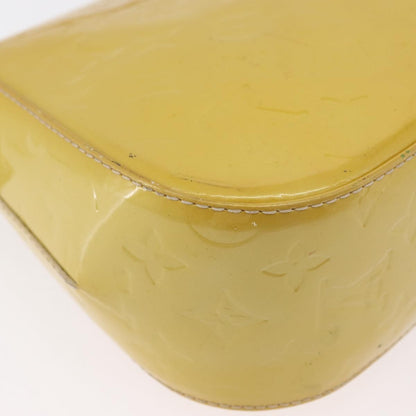 Louis Vuitton Bellflower Handbag Monogram Vernis, Yellow, Patent Leather, Shoulder Bag
