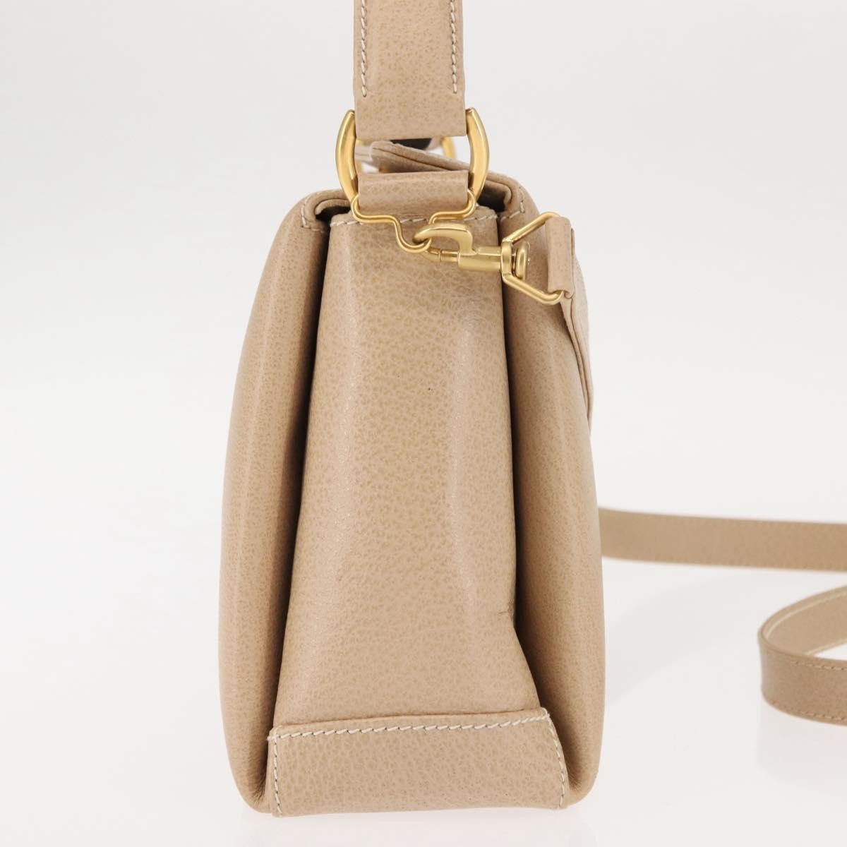 Gucci Vintage Convertible Bamboo Box Crossbody Bag Leather, BEIGE, LEATHER, Crossbody bag
