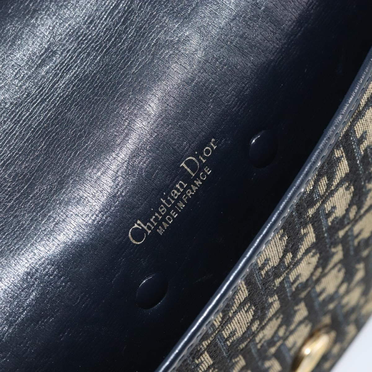 Christian Dior Vintage Trotter Pouch Canvas, NAVY, CANVAS, Clutche & pouche