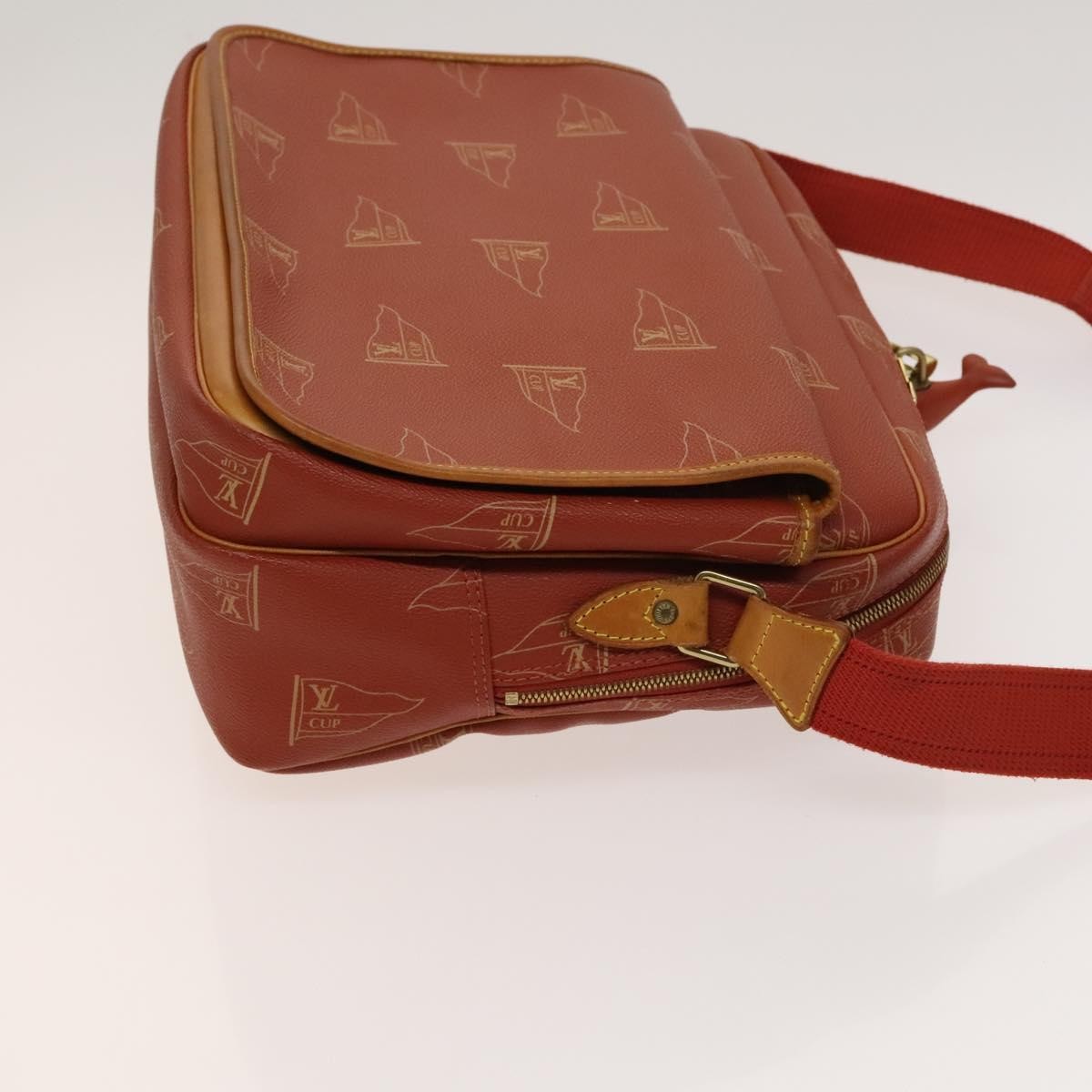 Louis Vuitton Cup Calvi Messenger Bag Coated Canvas, RED, CANVAS, Crossbody bag