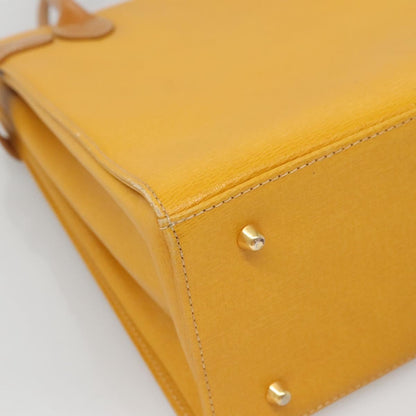 Burberry Vintage Handbag Leather, YELLOW, LEATHER, Handbag