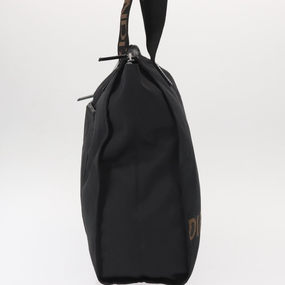 Fendi Vintage Convertible Logo Weekender Nylon, BLACK, NYLON, Tote bag
