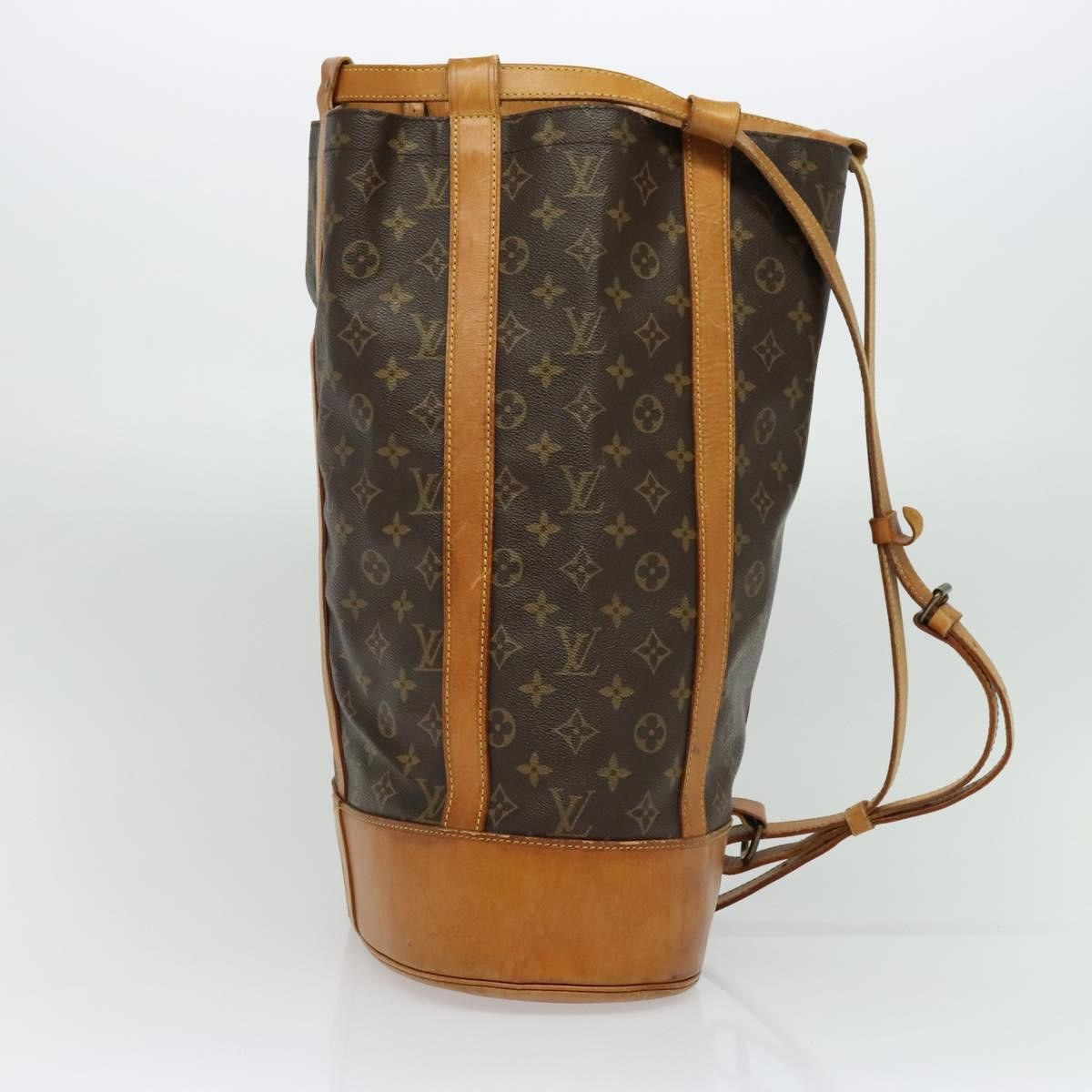Louis Vuitton Randonnee Backpack Monogram Canvas, BROWN, CANVAS, Shoulder bag