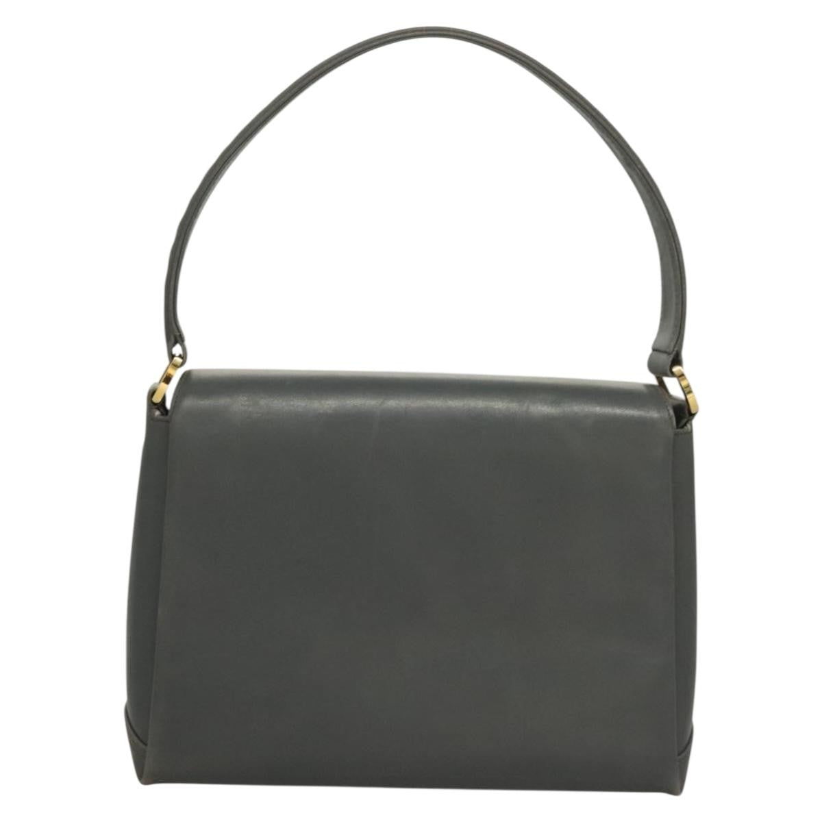Gucci 1973 Top Handle Bag Leather, GRAY, LEATHER, Handbag