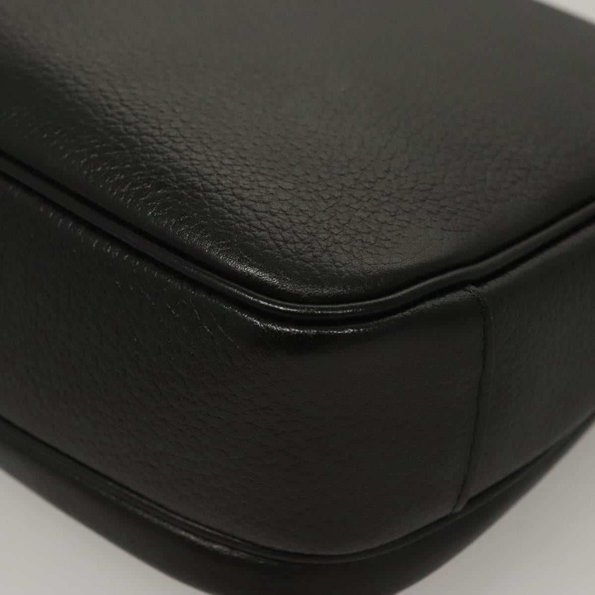 Burberry Vintage Shoulder Bag Leather, BLACK, LEATHER, Shoulder bag