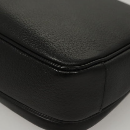 Burberry Vintage Shoulder Bag Leather, BLACK, LEATHER, Shoulder bag