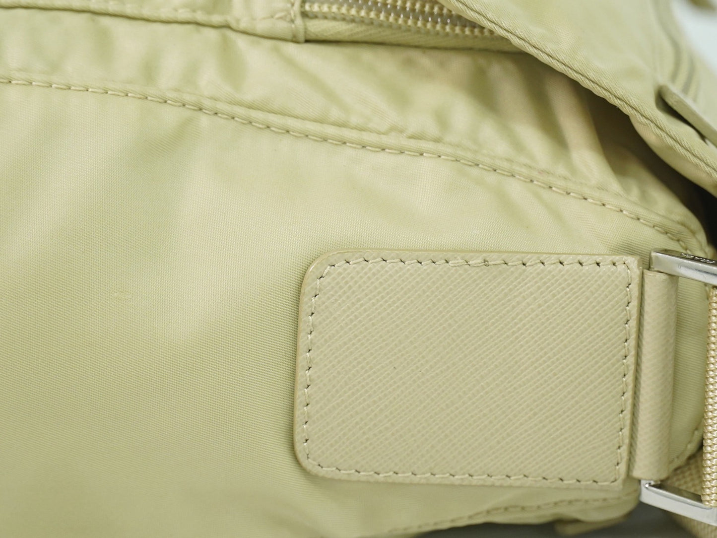 Prada Double Buckle Flap Messenger Bag Re-Nylon, BEIGE, NYLON, Shoulder bag