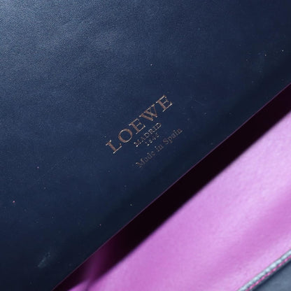 Loewe Leo Shopper Tote Leather, NAVY, LEATHER, Tote bag