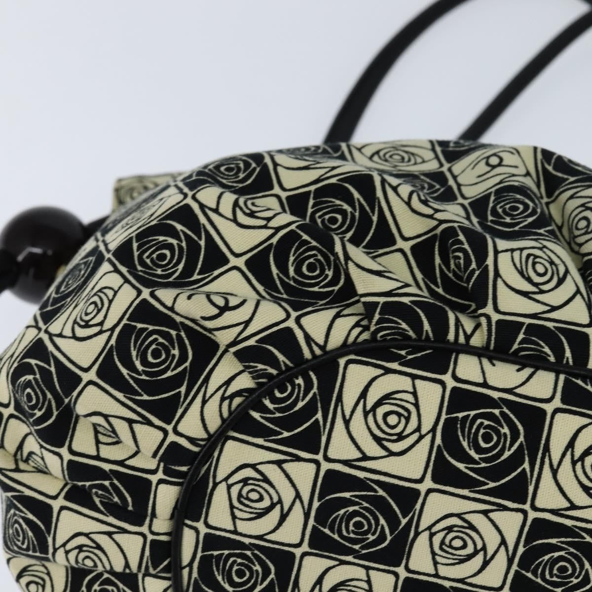 Chanel Camellia shoulderbag Canvas, BLACK, CANVAS, Shoulder bag