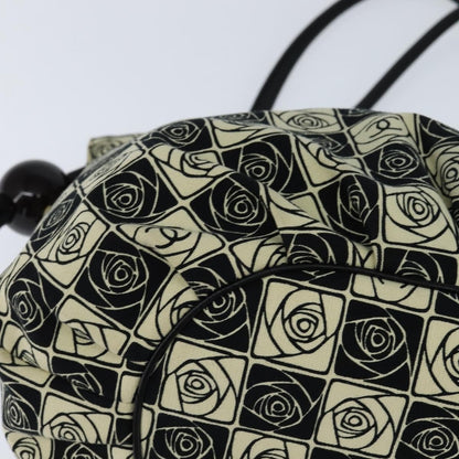 Chanel Camellia shoulderbag Canvas, BLACK, CANVAS, Shoulder bag